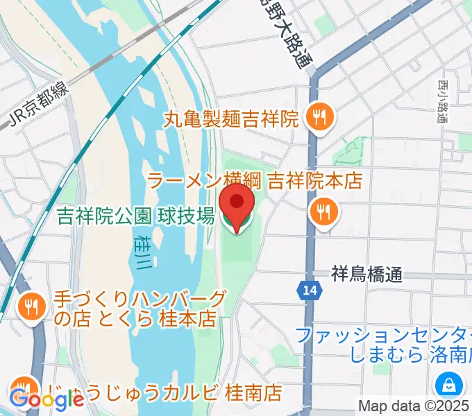 SBSロジコム吉祥院公園球技場の地図