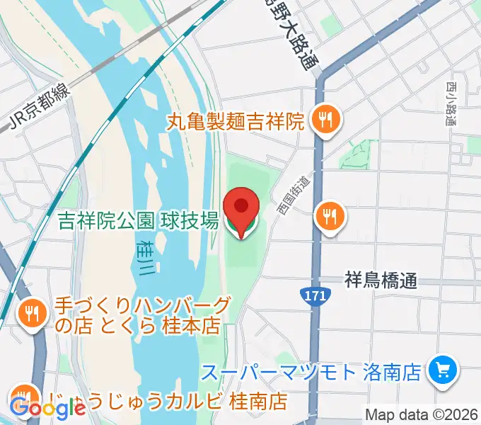 SBSロジコム吉祥院公園球技場の地図