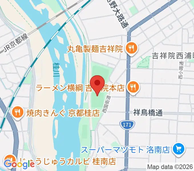 SBSロジコム吉祥院公園球技場の地図