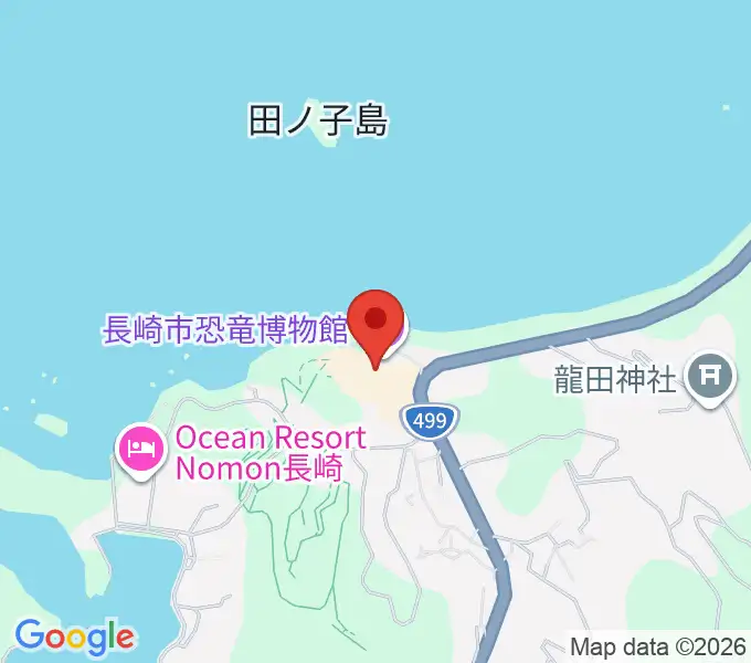 ベネックス恐竜博物館の地図