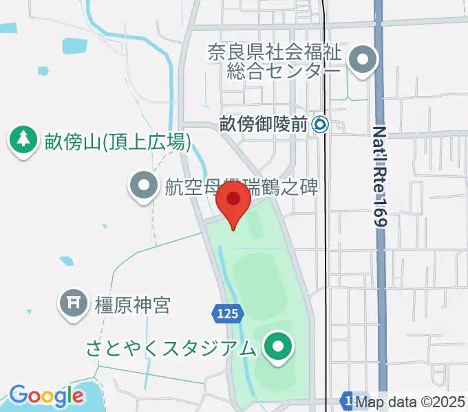 ジェイテクトアリーナ奈良の地図