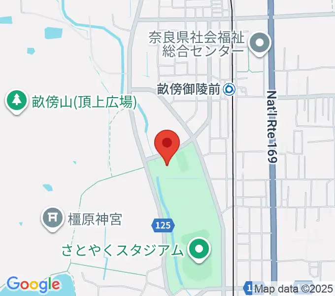 ジェイテクトアリーナ奈良の地図