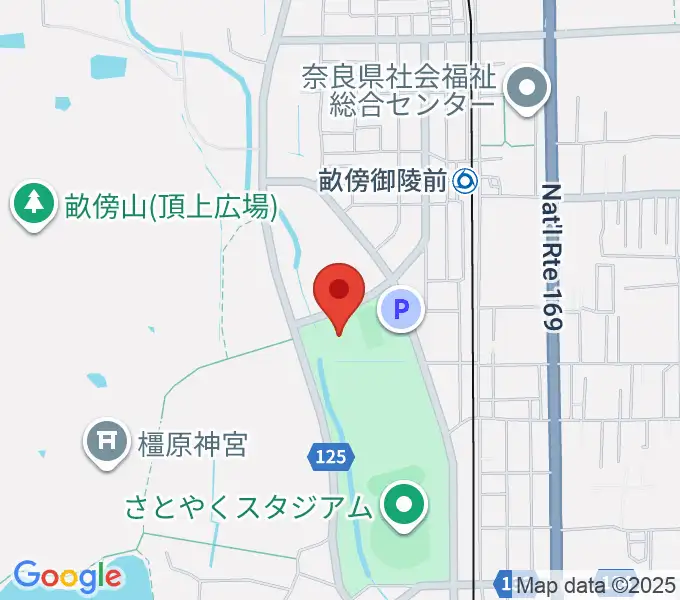 ジェイテクトアリーナ奈良の地図