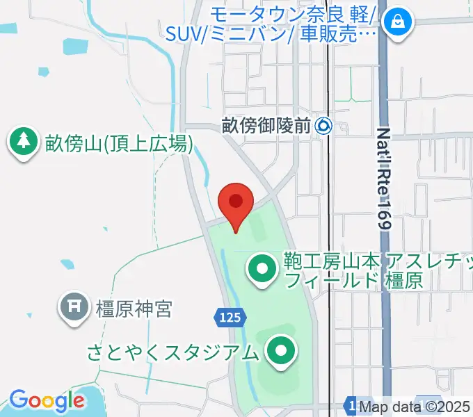 ジェイテクトアリーナ奈良の地図