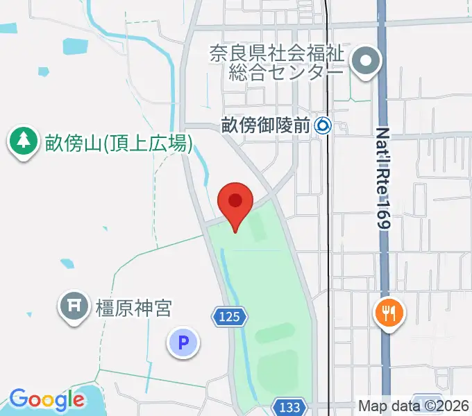 ジェイテクトアリーナ奈良の地図