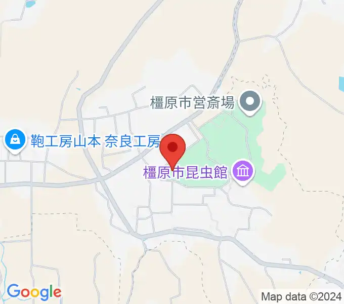 橿原市香久山体育館の地図