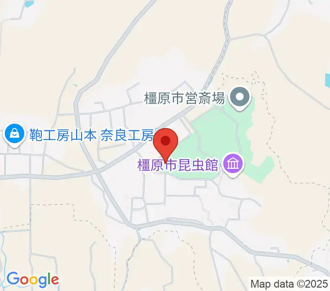 橿原市香久山体育館の地図