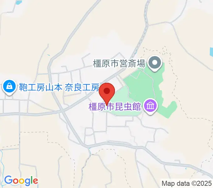 橿原市香久山体育館の地図