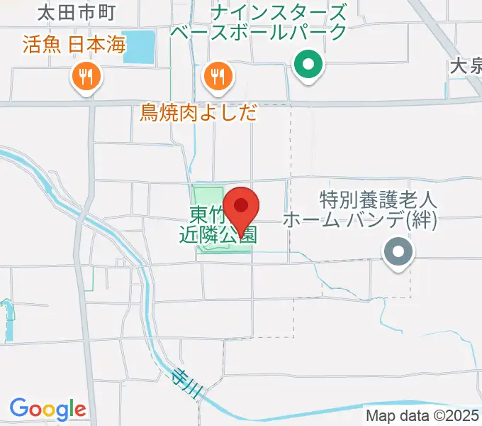 橿原市ひがしたけだドームの地図