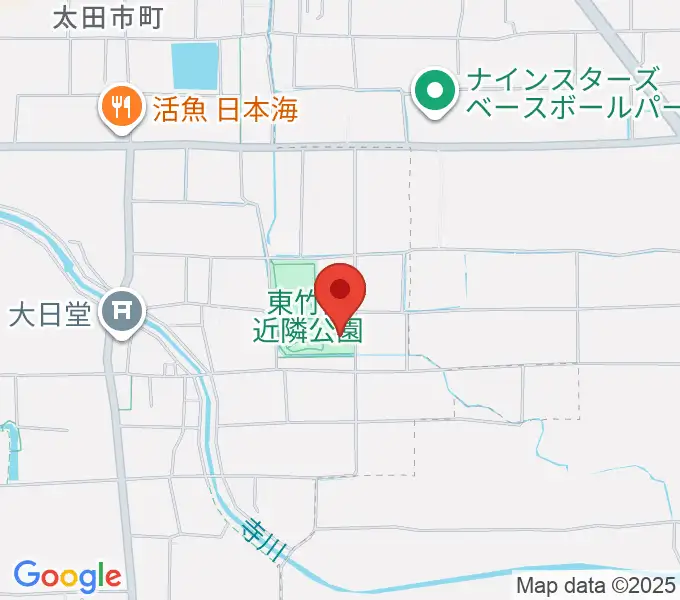橿原市ひがしたけだドームの地図