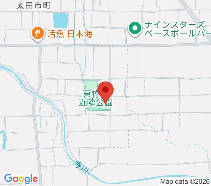 橿原市ひがしたけだドームの地図