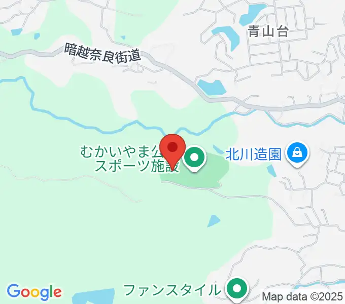 むかいやま公園体育館の地図