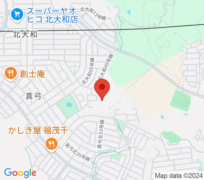 北大和体育施設体育館の地図