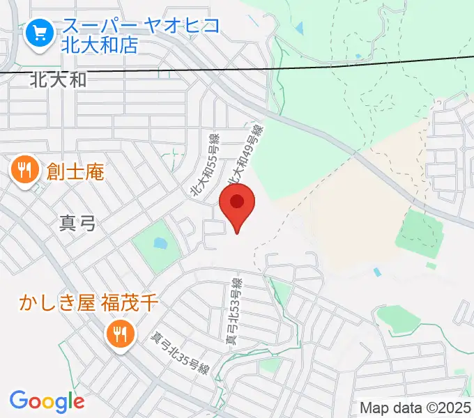 北大和体育施設体育館の地図