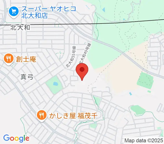北大和体育施設体育館の地図