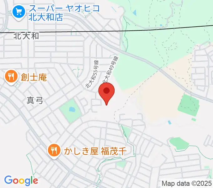 北大和体育施設体育館の地図
