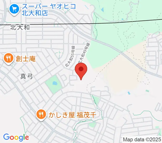 北大和体育施設体育館の地図