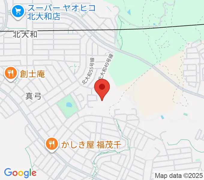 北大和体育施設体育館の地図