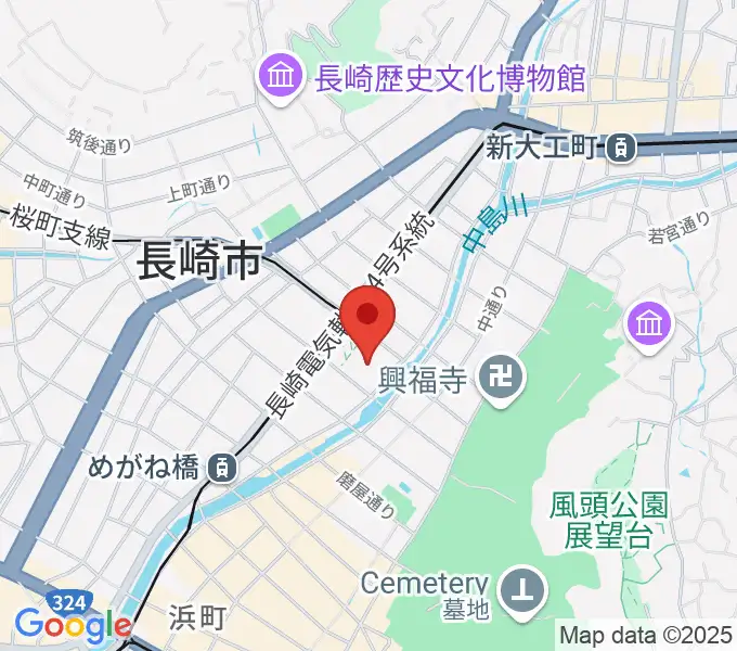 長崎市民体育館 の地図