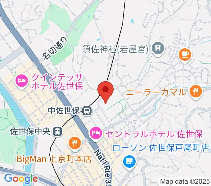 佐世保市体育文化館の地図