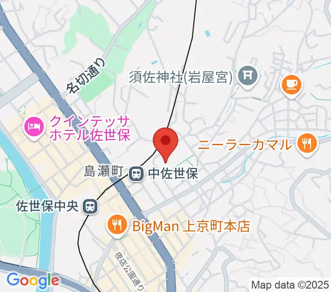 佐世保市体育文化館の地図