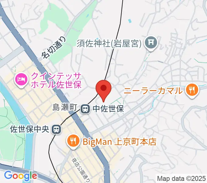 佐世保市体育文化館の地図