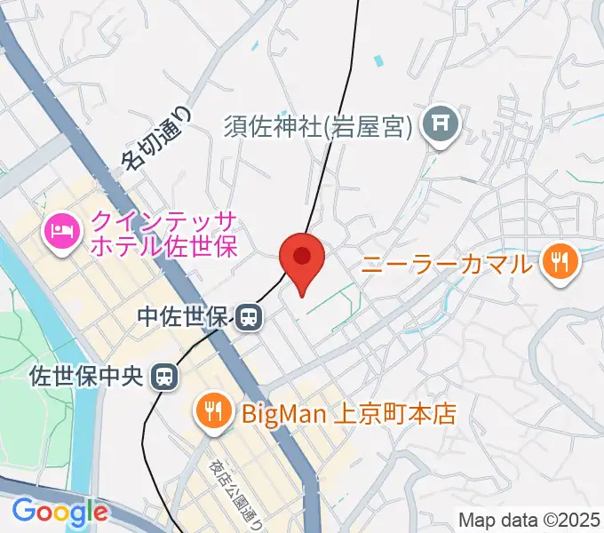 佐世保市体育文化館の地図