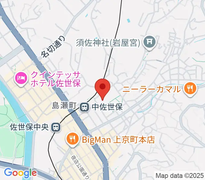 佐世保市体育文化館の地図