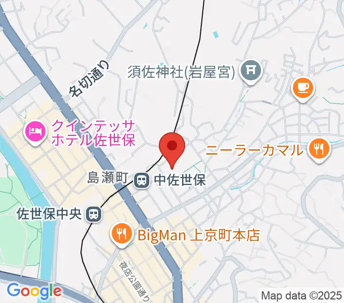 佐世保市体育文化館の地図