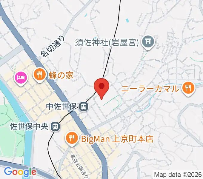 佐世保市体育文化館の地図