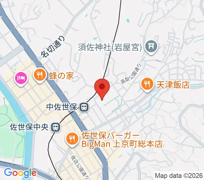 佐世保市体育文化館の地図