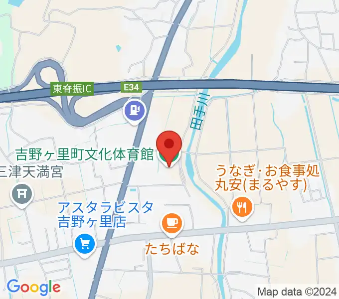 吉野ヶ里町文化体育館の地図