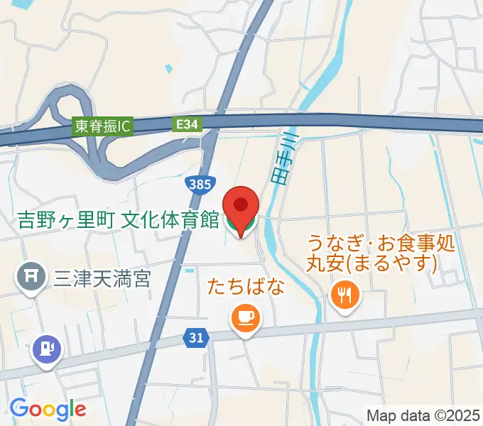 吉野ヶ里町文化体育館の地図