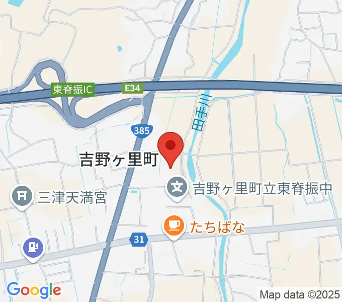 吉野ヶ里町文化体育館の地図