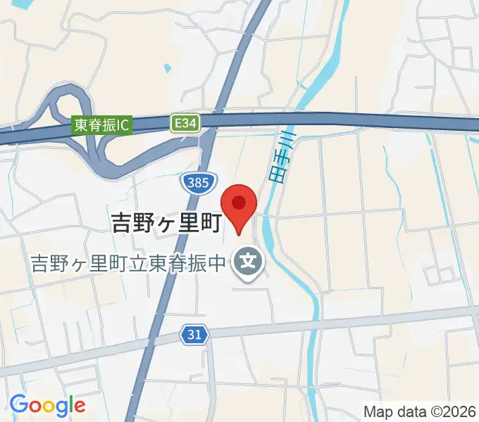 吉野ヶ里町文化体育館の地図