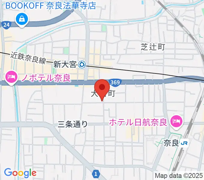 Eフラット音楽スタジオの地図