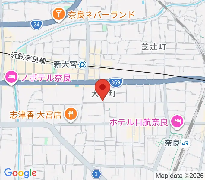 Eフラット音楽スタジオの地図