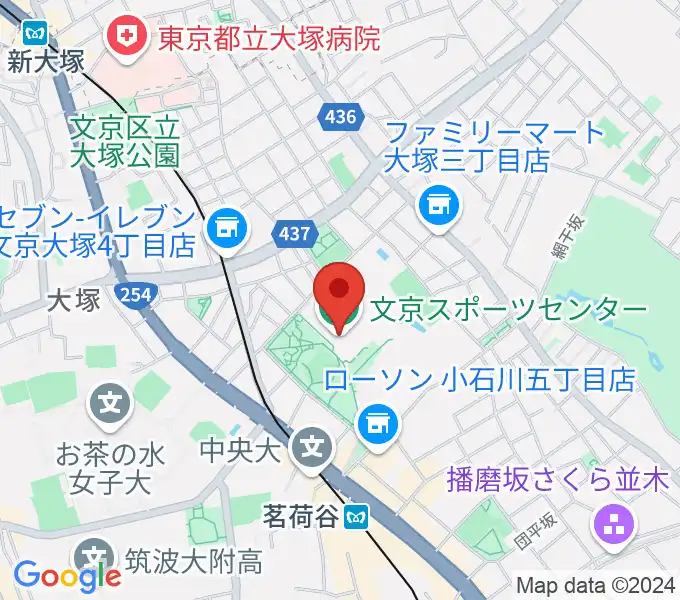 文京スポーツセンターの地図