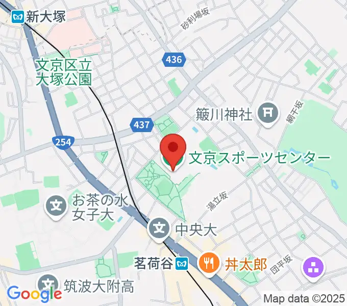 文京スポーツセンターの地図