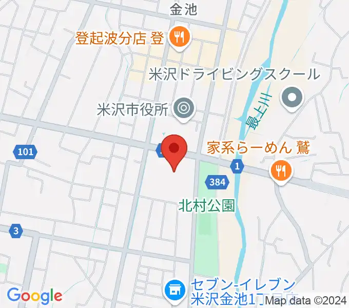 米沢市営体育館の地図