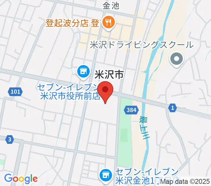 米沢市営体育館の地図