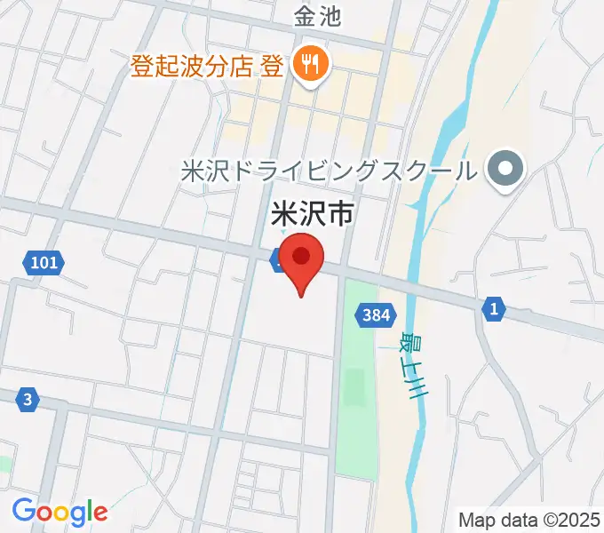 米沢市営体育館の地図