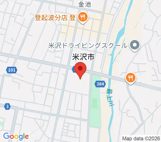 米沢市営体育館の地図