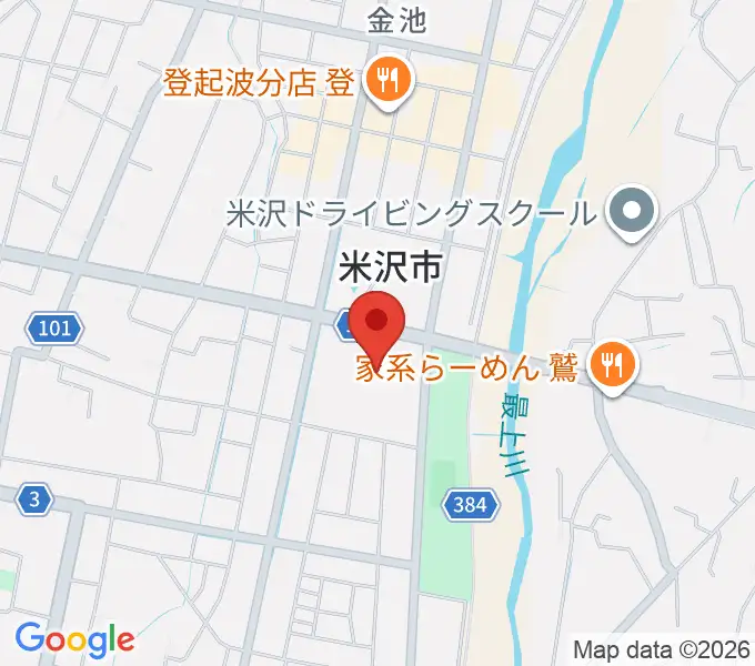 米沢市営体育館の地図