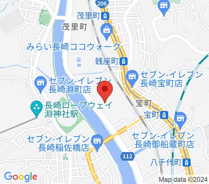 長崎ピーススタジアムの場所