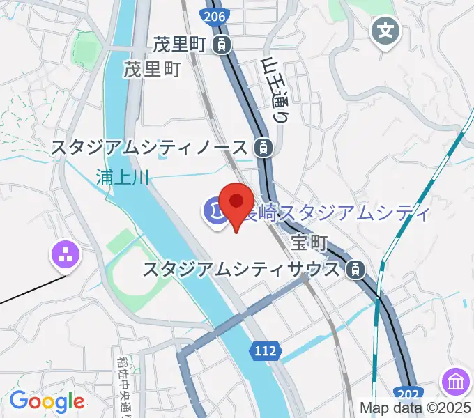 ピーススタジアムの地図
