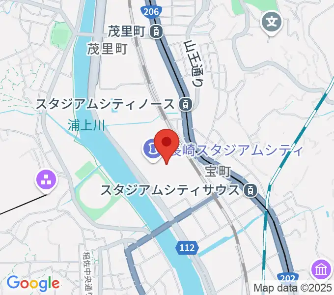 ピーススタジアムの地図