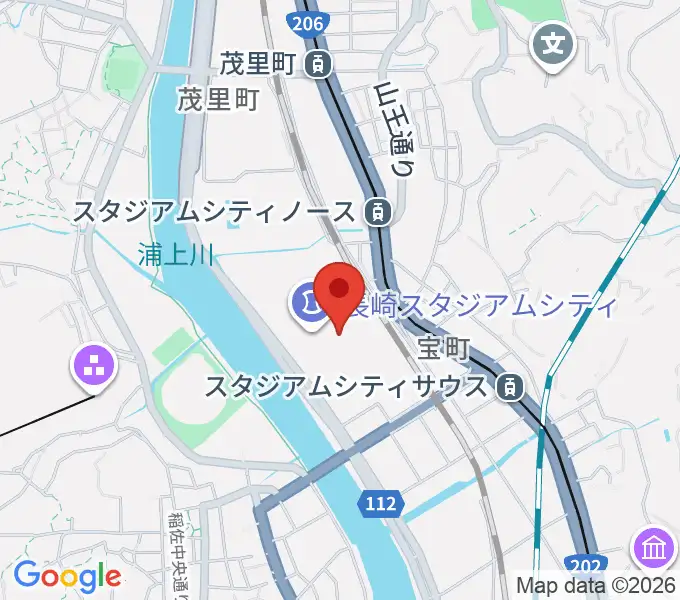ピーススタジアムの地図