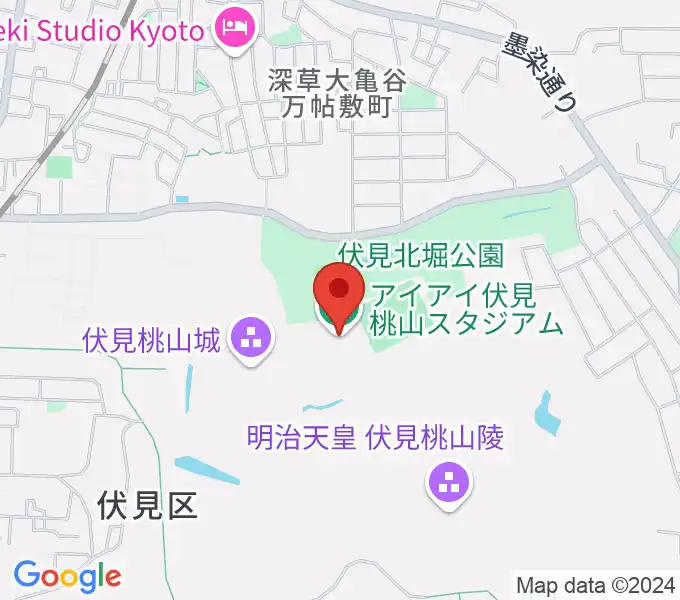 アイアイ伏見桃山スタジアムの地図