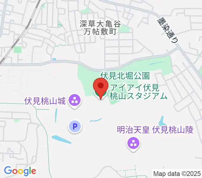アイアイ伏見桃山スタジアムの地図